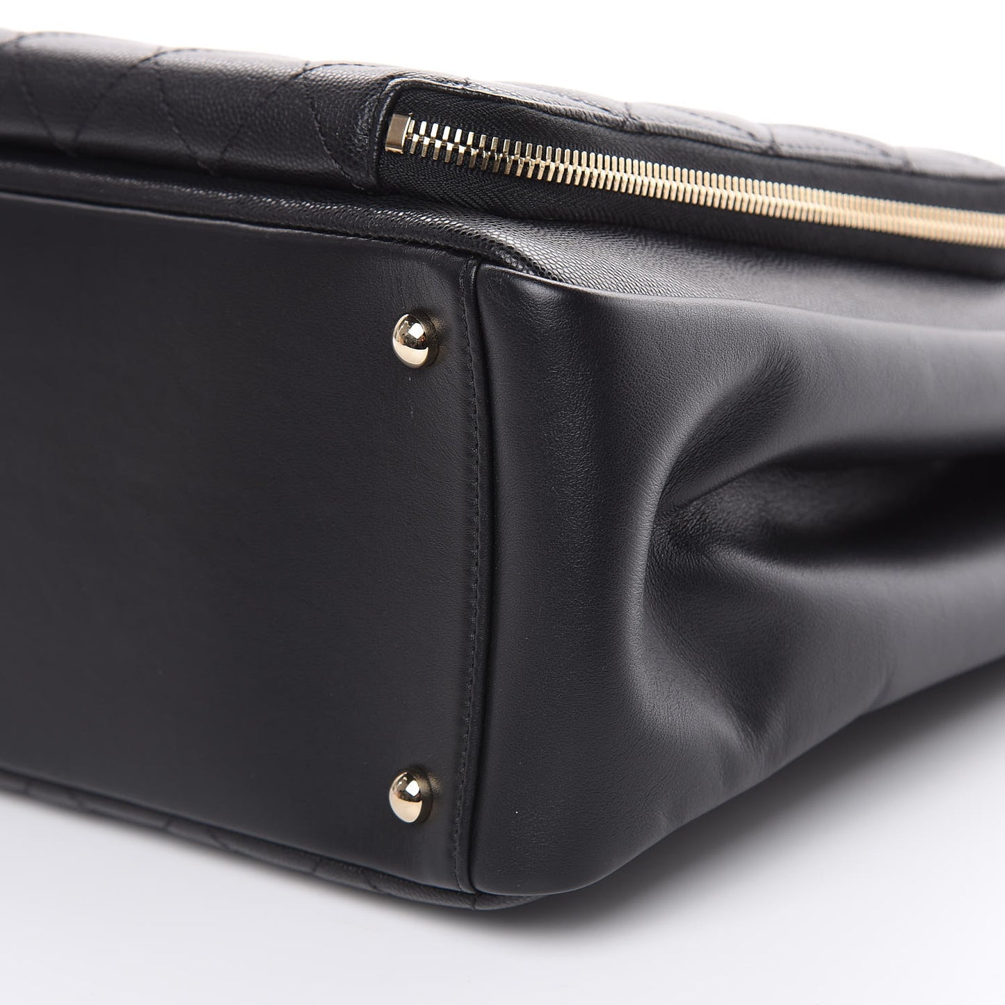 Caviar Quilted Large Business Affinity Shopping Bag Black
