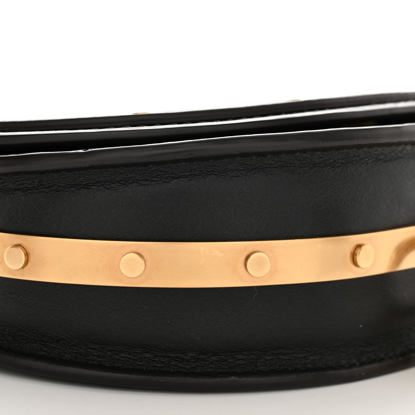 Calfskin Small Nile Bracelet Minaudiere Bag Black