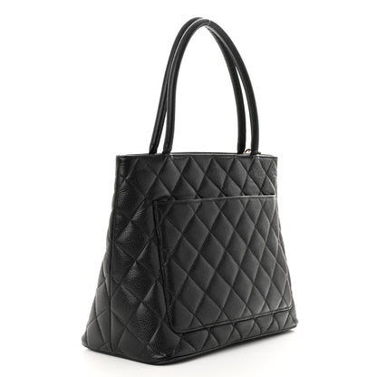 Chanel Caviar Quilted Medallion Tote Black 3 of 10