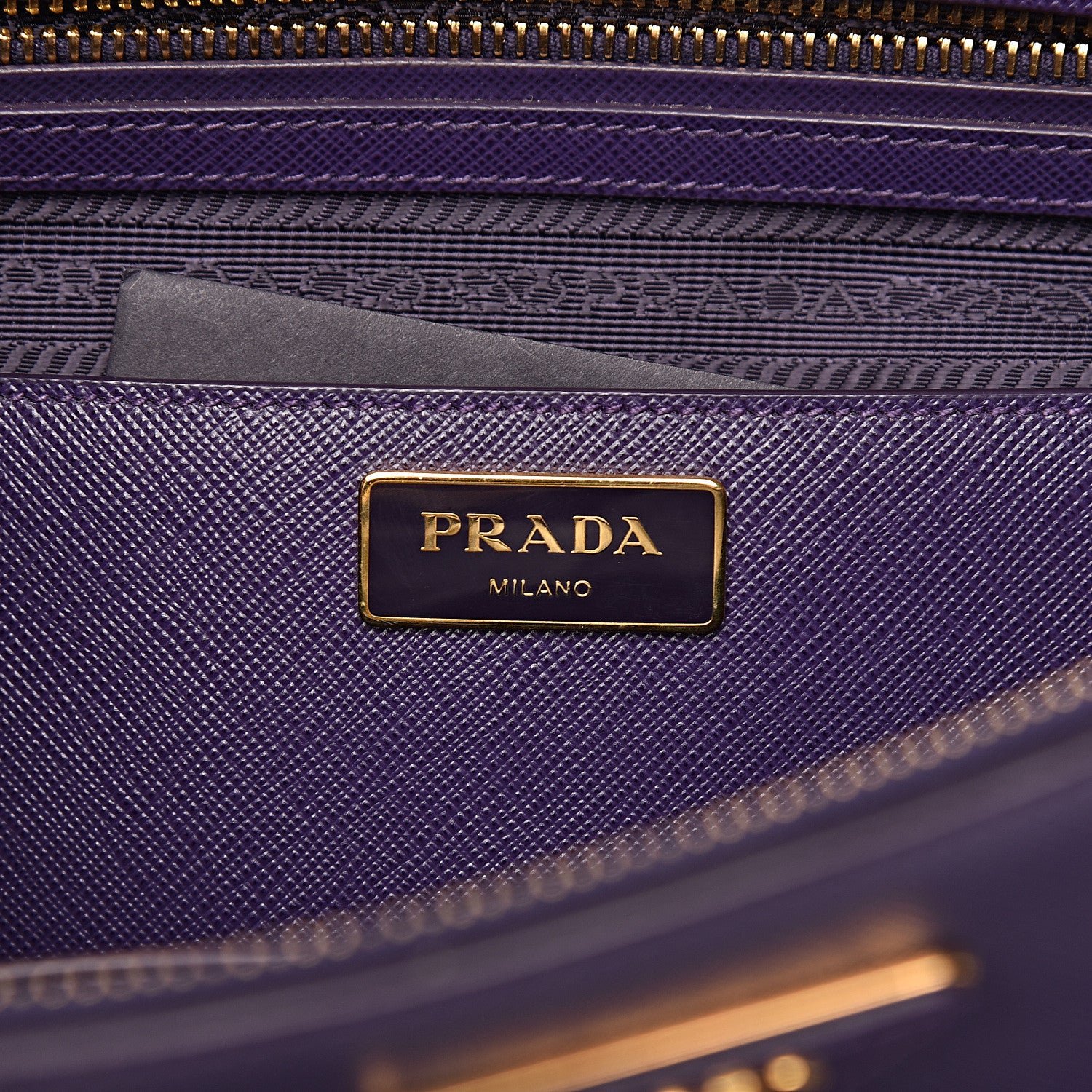 Prada Saffiano Large Galleria Double Zip Tote Uva 7 of 13