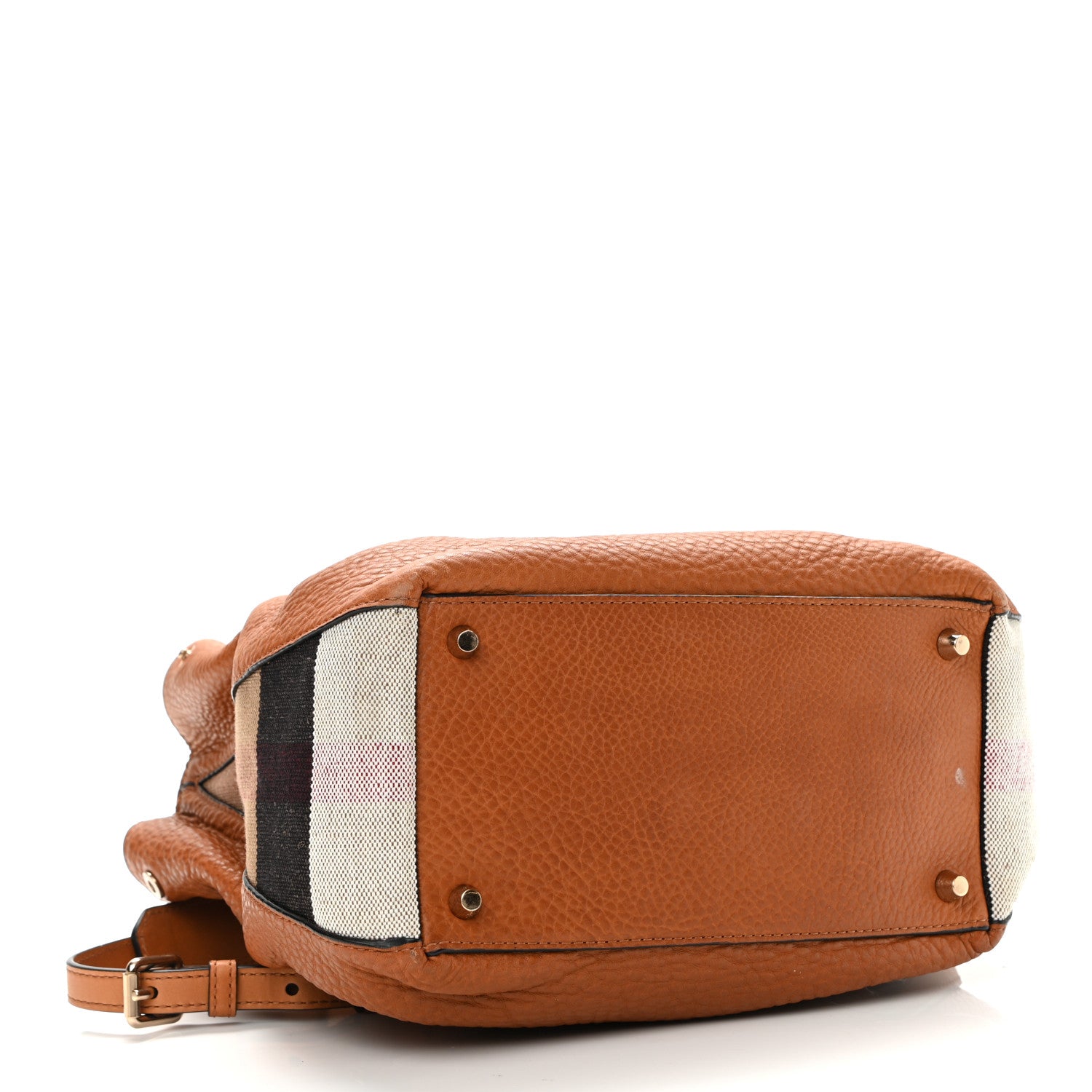 Burberry Grainy Calfskin House Check Small Maidstone Saddle Brown 4 of 13
