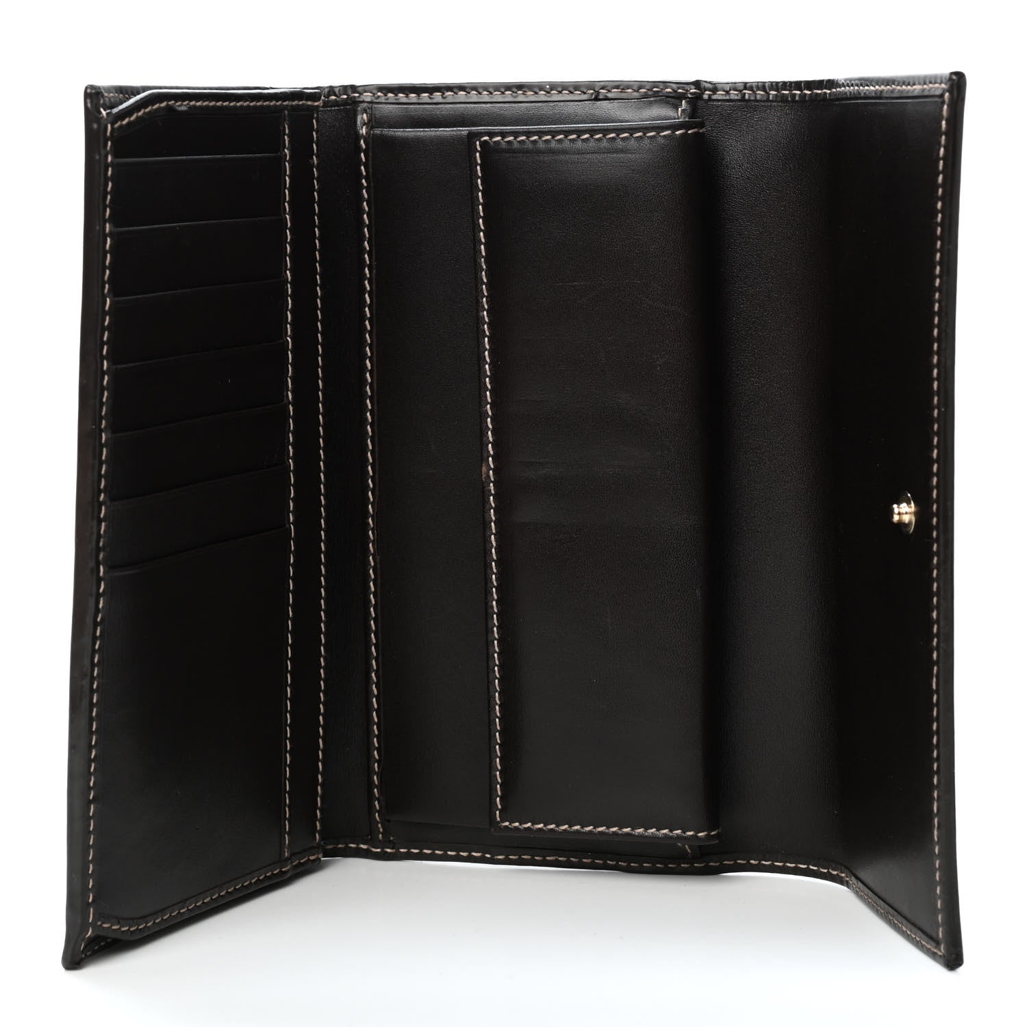 Gucci GG Plus Monogram Joy Continental Snap Oranizer Wallet Beige Ebony Dark Brown 4 of 4