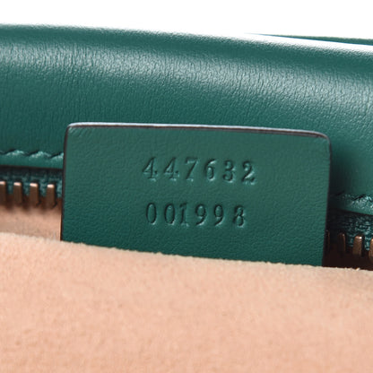 Gucci Calfskin Matelasse Small GG Marmont Chain Shoulder Bag Emerald Green 7 of 9