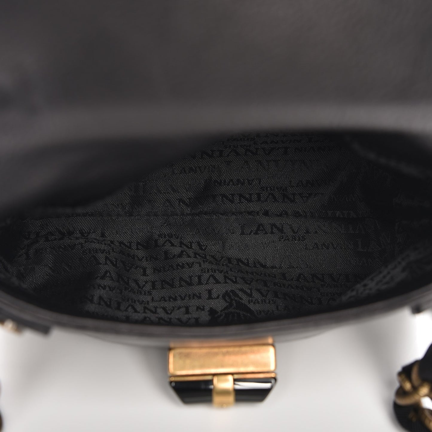 Lambskin Happy Mini Pop Crossbody Bag Black