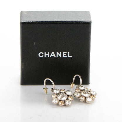 Chanel Crystal CC Dangle Earrings Silver 5 of 5