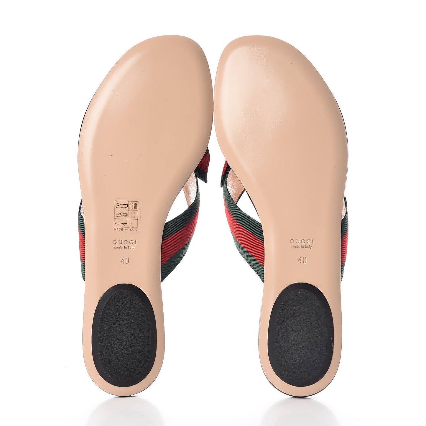 Grosgrain Web Thong Sandals 40 Black