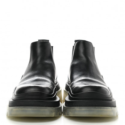 Bottega Veneta Calfskin The Tire Cropped Chelsea Short Boots 37.5 Black Transparent 2 of 10