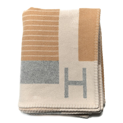 Hermes Wool Cashmere Avalon Piano Blanket Naturel 1 of 3
