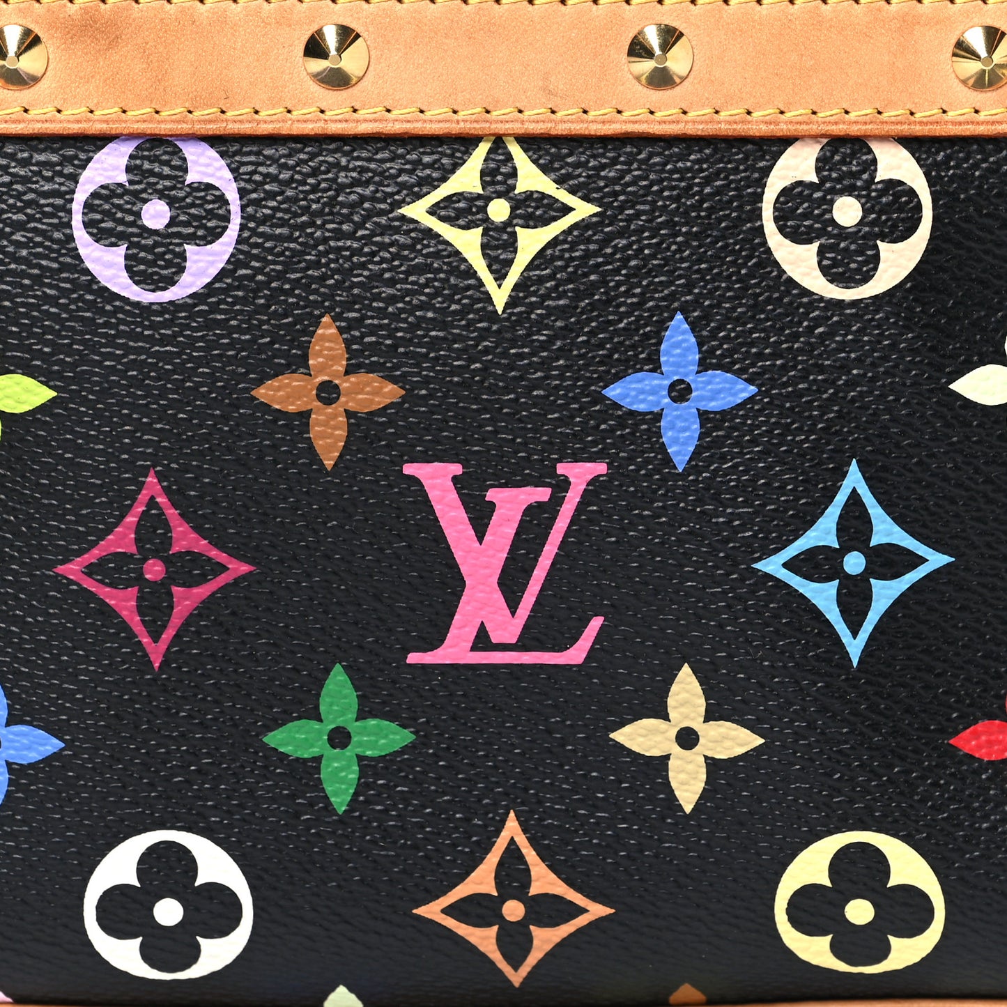 Monogram Multicolor Pochette Accessories Black