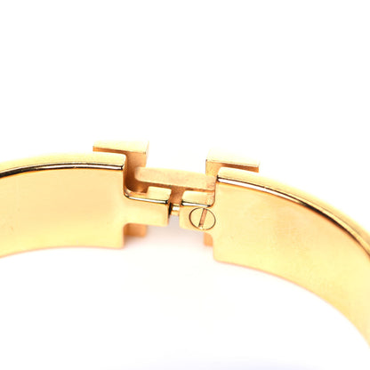 Hermes Enamel Narrow Clic Clac H Bracelet PM Cachou 4 of 5