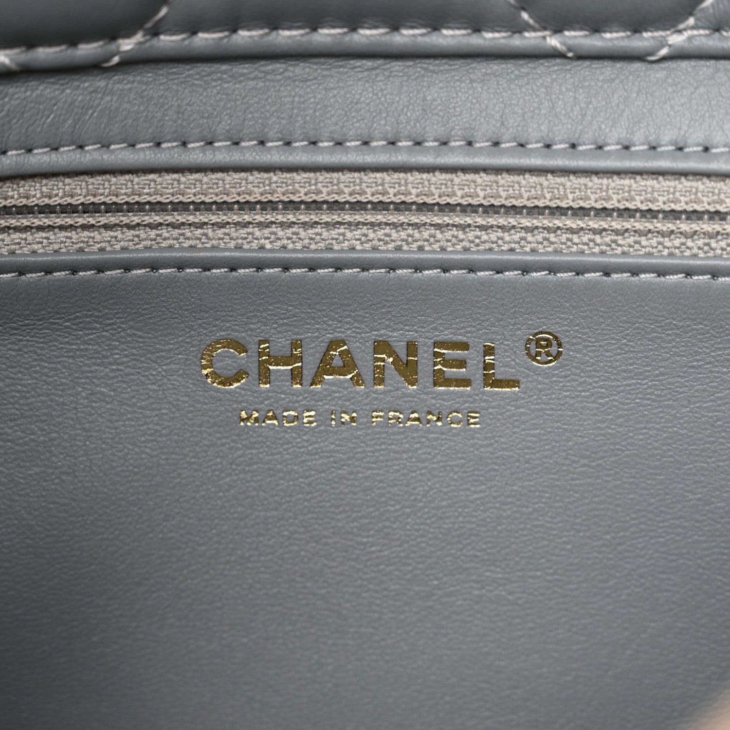 Chanel Shearling Sheepskin Single Flap Gray Pink Beige 6 of 10