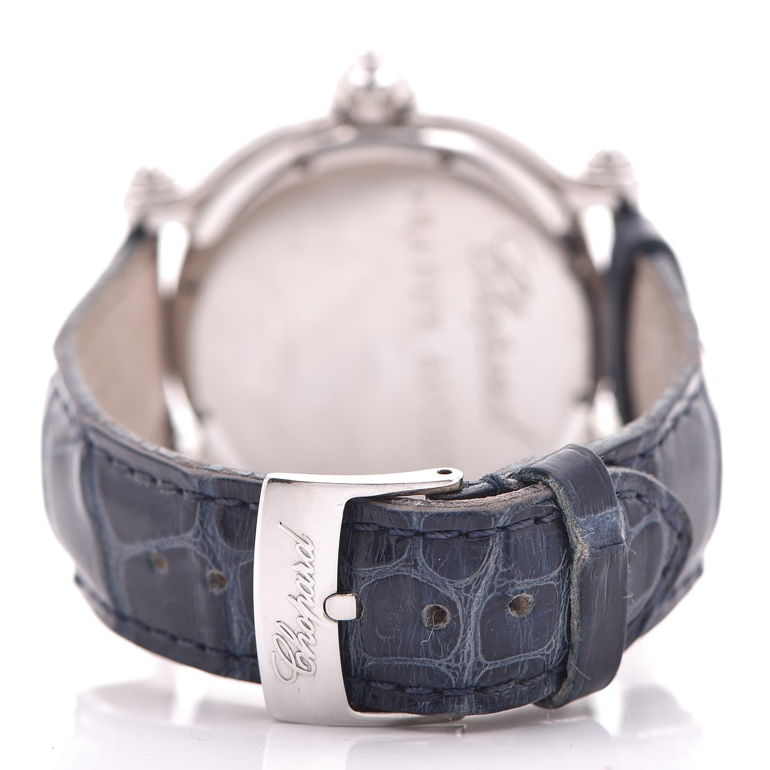 Chopard Stainless Steel Alligator Diamond 38mm Happy Sport Snowflake Quartz Watch 5 of 7