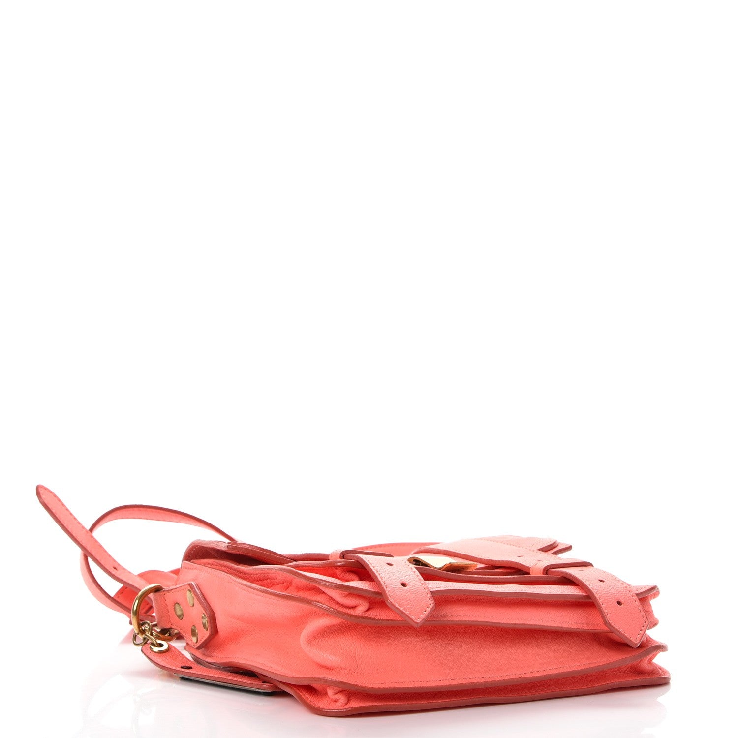 Proenza Schouler Lambskin PS1 Pouch Messenger Neon Coral 4 of 8