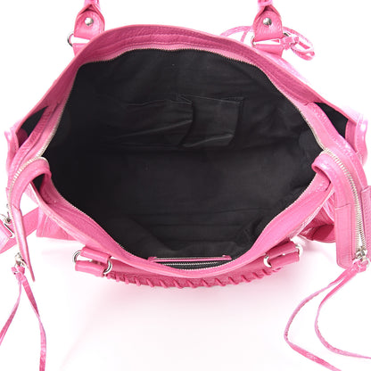 Balenciaga Agneau Classic Silver Hardware City Rose Flamingo 4 of 11