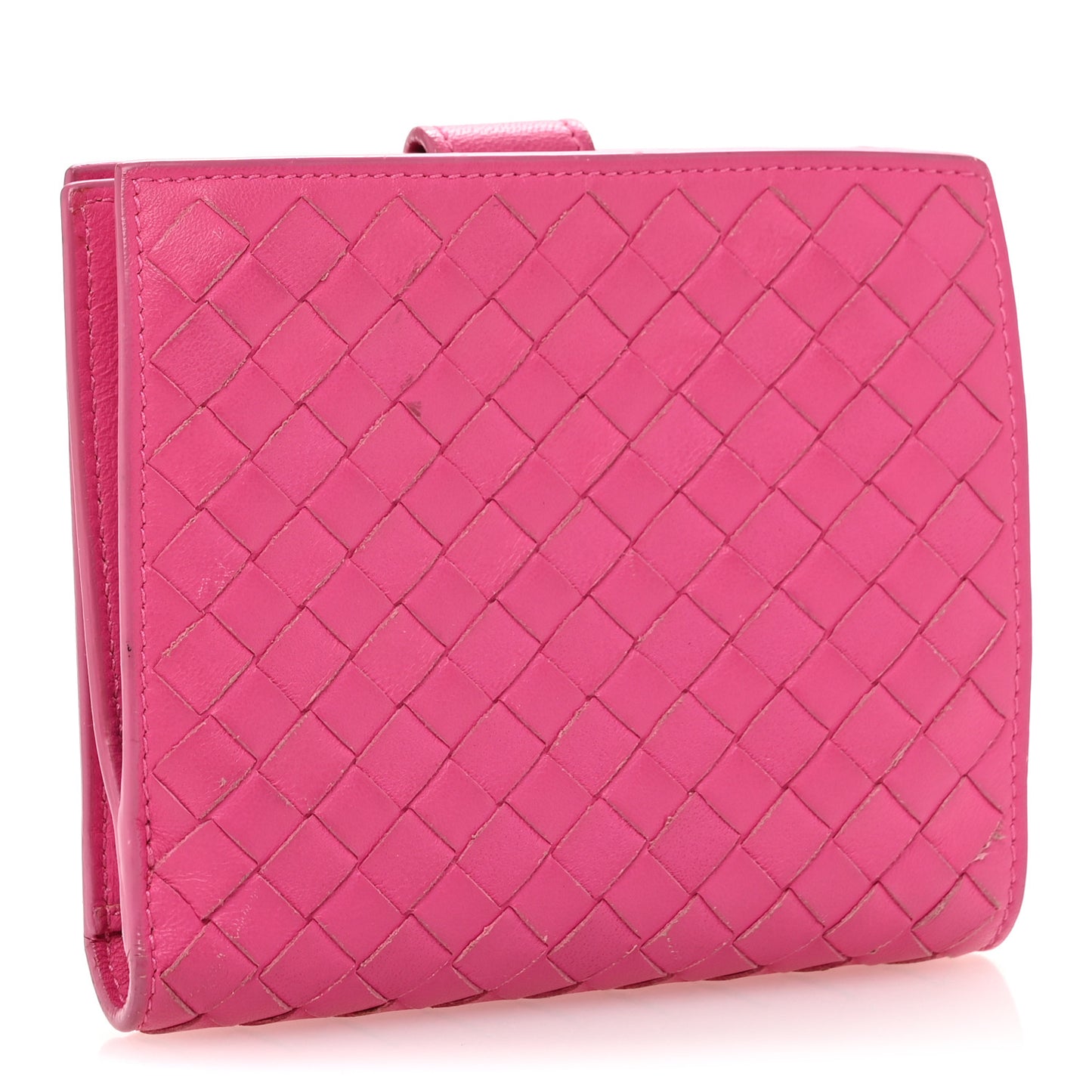 Nappa Intrecciato Mini Wallet Violet Fuxia
