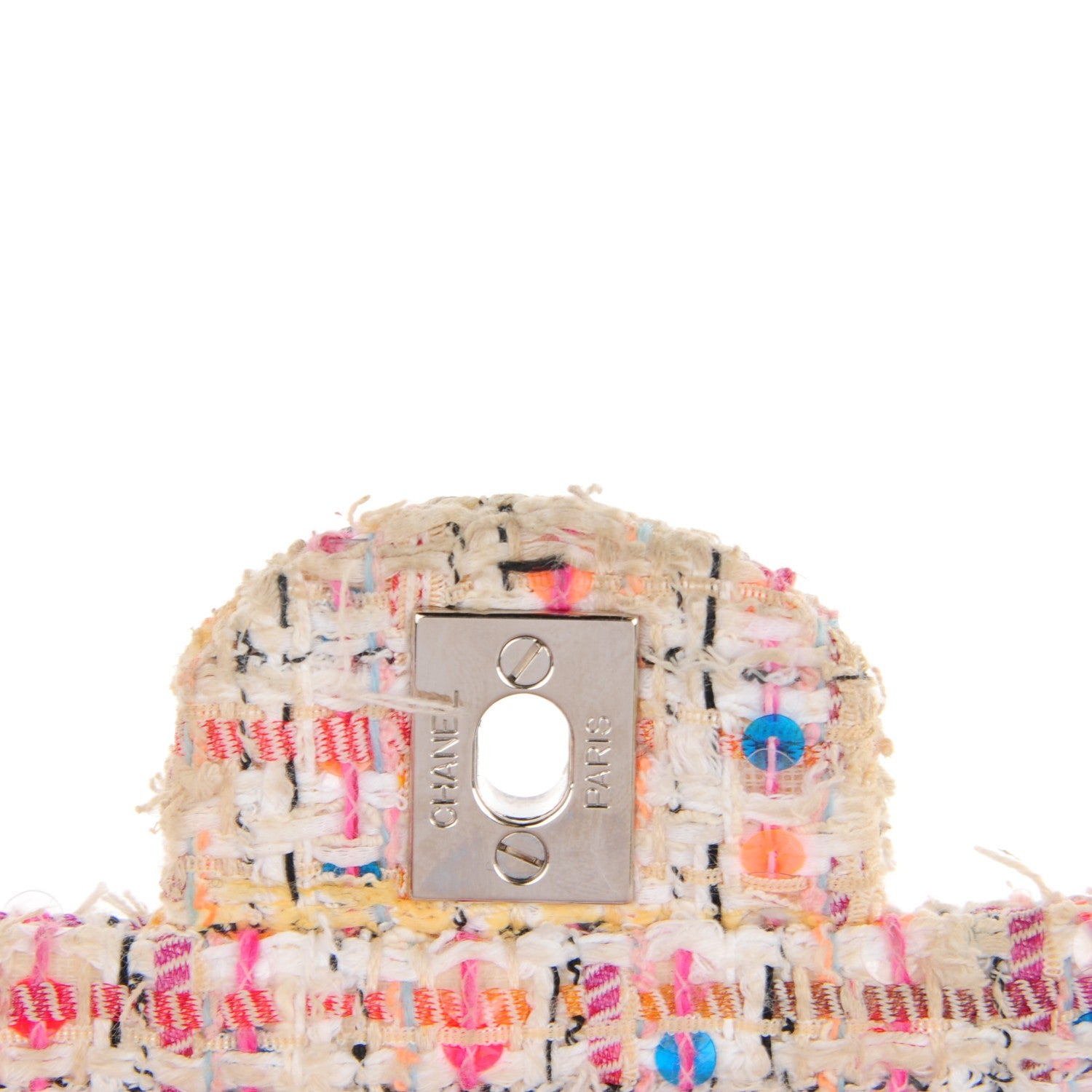 Chanel Tweed Quilted Medium Fantasy Sequin Double Flap Multicolor 9 of 10