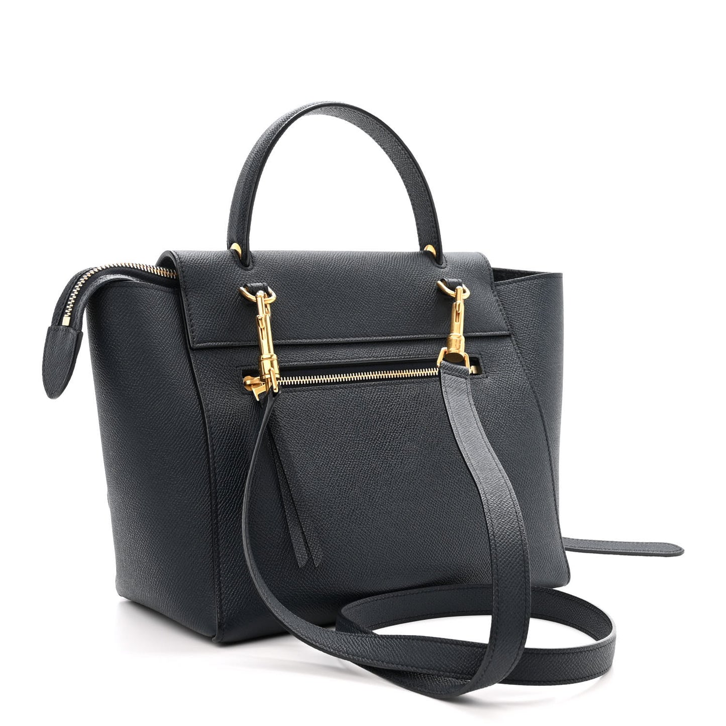 Grained Calfskin Micro Belt Bag Navy Blue