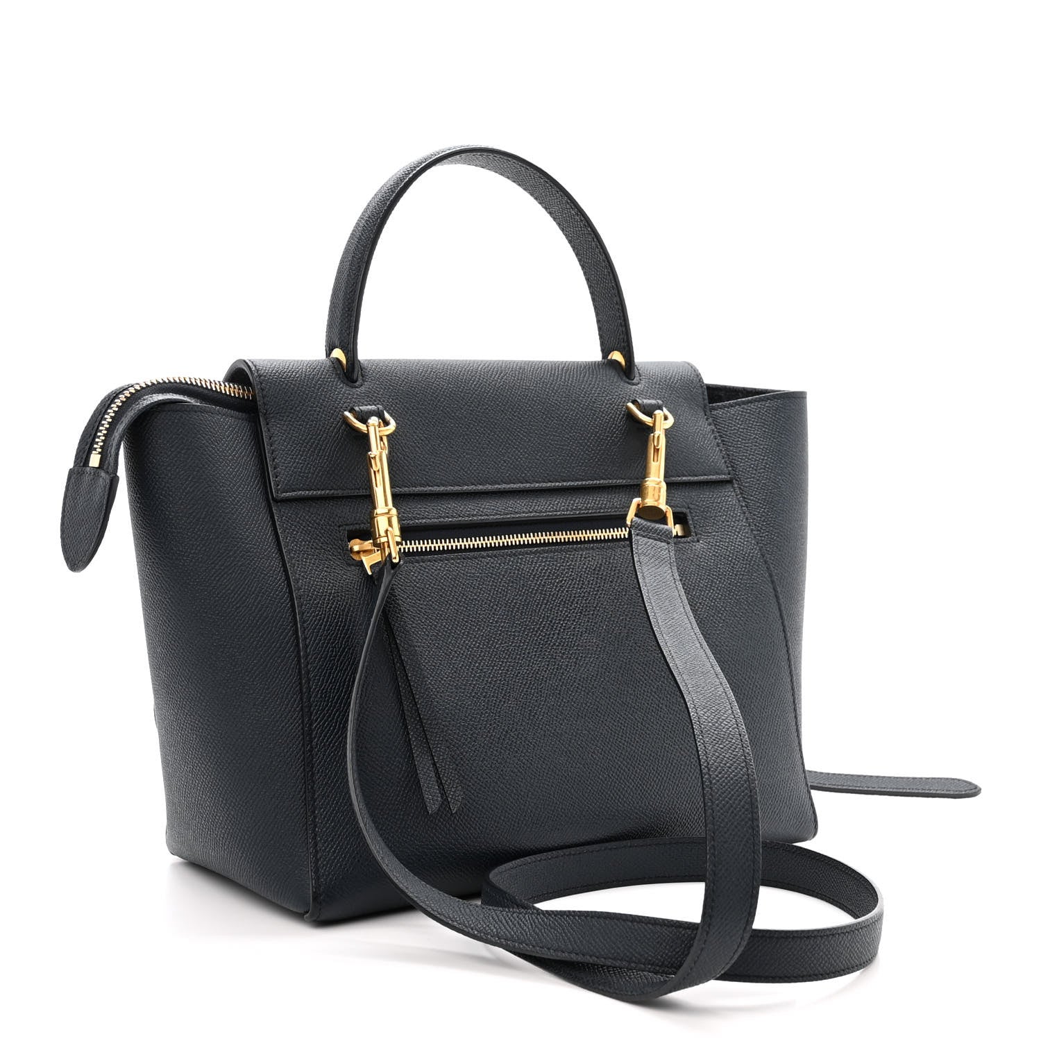 Celine Grained Calfskin Micro Belt Bag Navy Blue 3 of 10