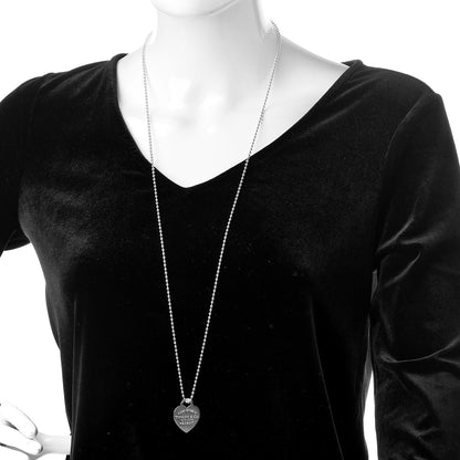Tiffany Sterling Silver Long Return to Tiffany Heart Pendant Necklace 2 of 4