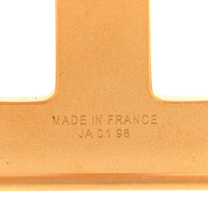 Hermes Brushed 32mm H Belt Buckle Gold 4 of 4