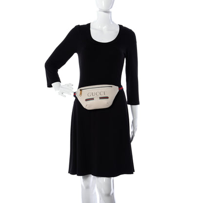 Gucci Grained Calfskin Small Logo Belt Bag White 2 of 11