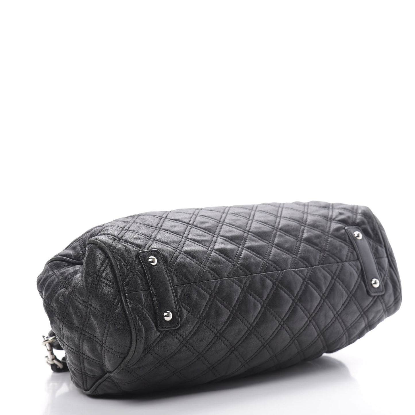 Calfskin Quilted Stam Black