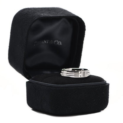 Tiffany 18K White Gold T Two Narrow Ring 55 7.25 5 of 5