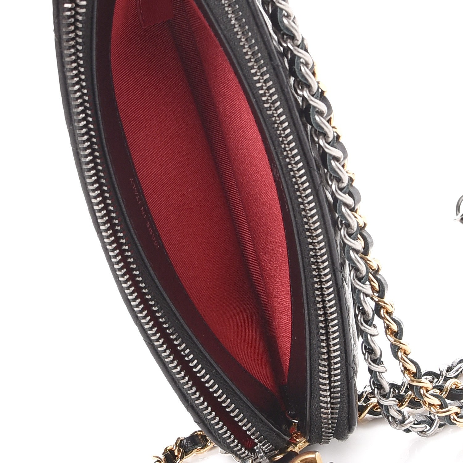 Chanel Aged Calfskin Quilted Small Gabrielle Clutch With Chain Black 6 of 9