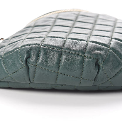 Chanel Calfskin Quilted Banane Waist Bag Fanny Pack Dark Green 8 of 10