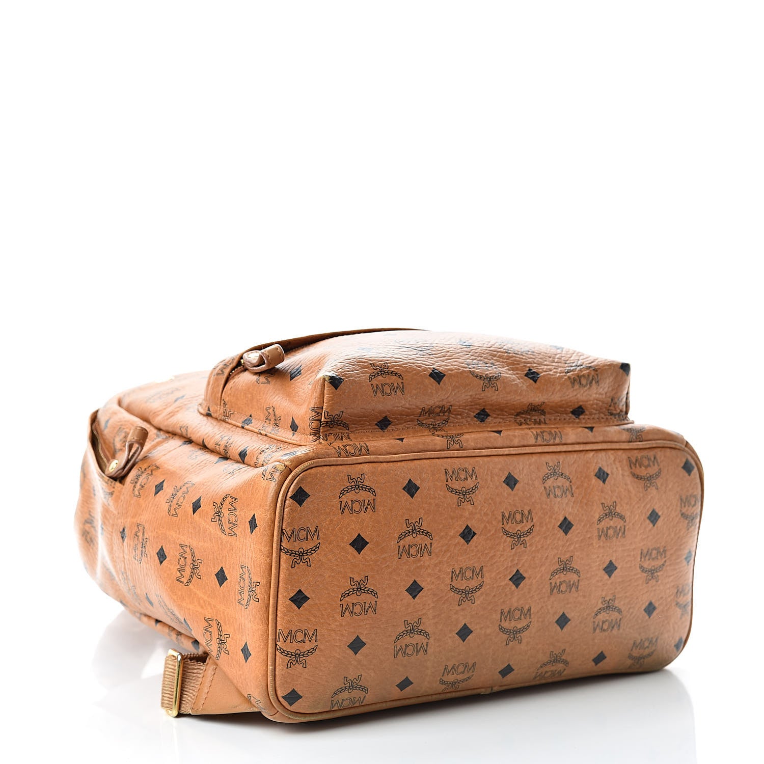 MCM Visetos Medium Sprinkle Stud Stark Backpack Cognac 4 of 18