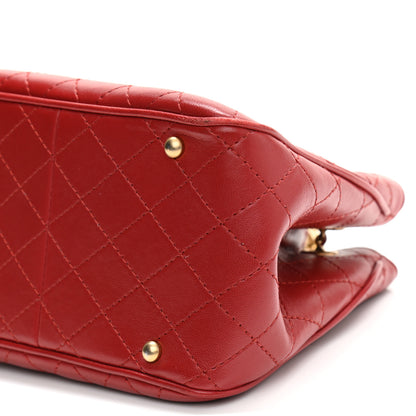 Chanel Calfskin Stitched Small Egyptian Amulet Drawstring Bag Red 9 of 10