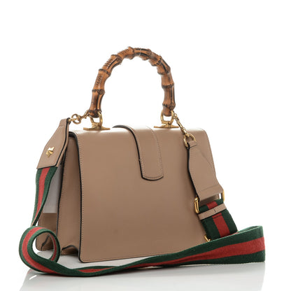 Gucci Calfskin Bamboo Web Medium Dionysus Top Handle Bag Camelia Bright Evergreen Hibiscus Red 3 of 7