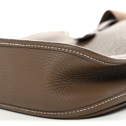 Hermes Taurillon Clemence Evelyne III PM Etoupe 10 of 11