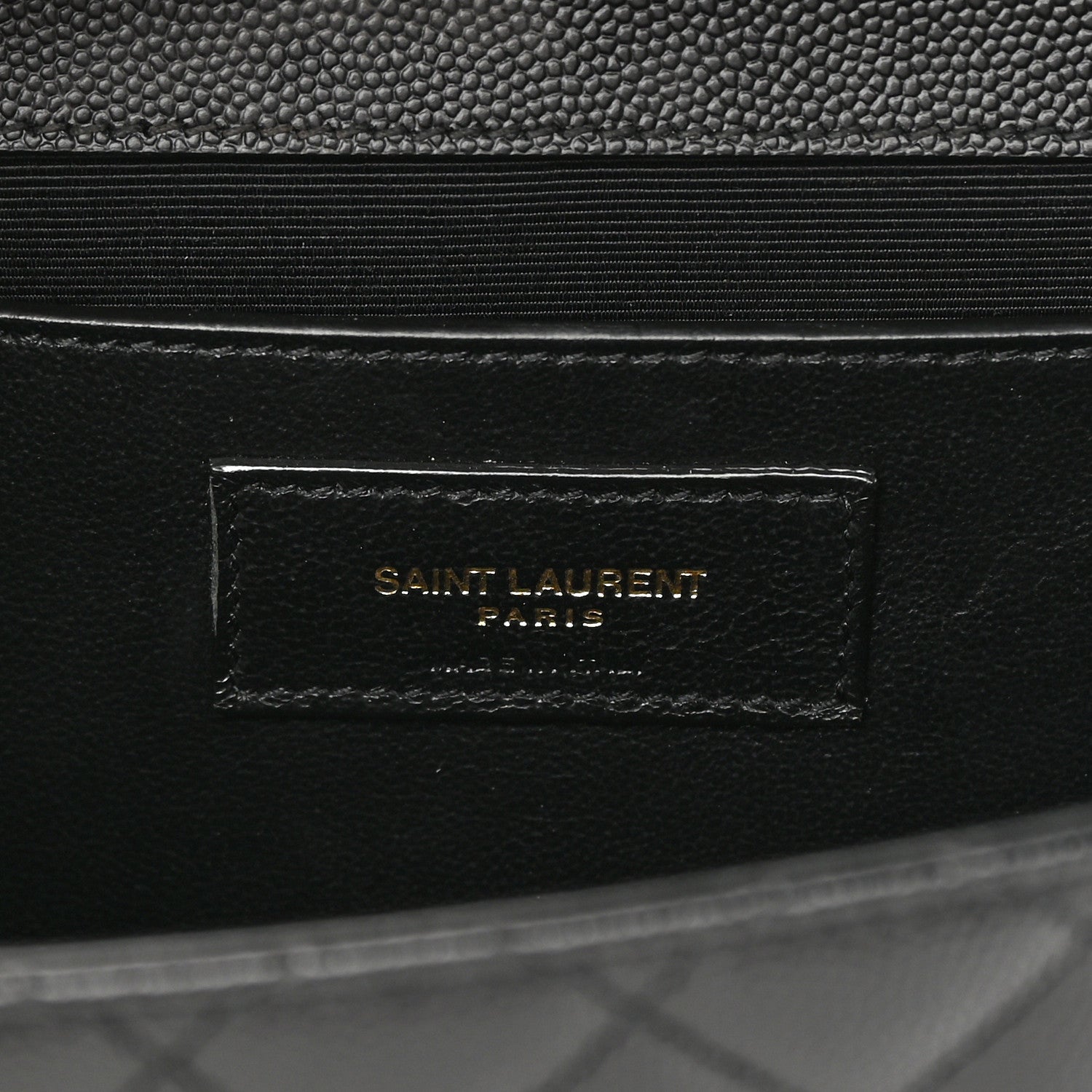 Saint Laurent Grain De Poudre Textured Mixed Matelasse Triquilt Medium Monogram Satchel Black 6 of 10