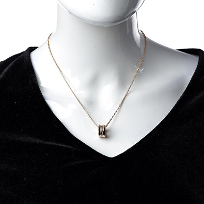 Bulgari 18K Rose Gold Diamond B.Zero1 Legend Pendant Necklace 2 of 8