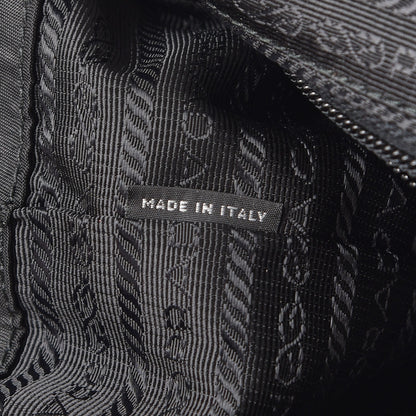 Prada Tessuto Nylon Leopard Print Backpack Black Miele 7 of 8