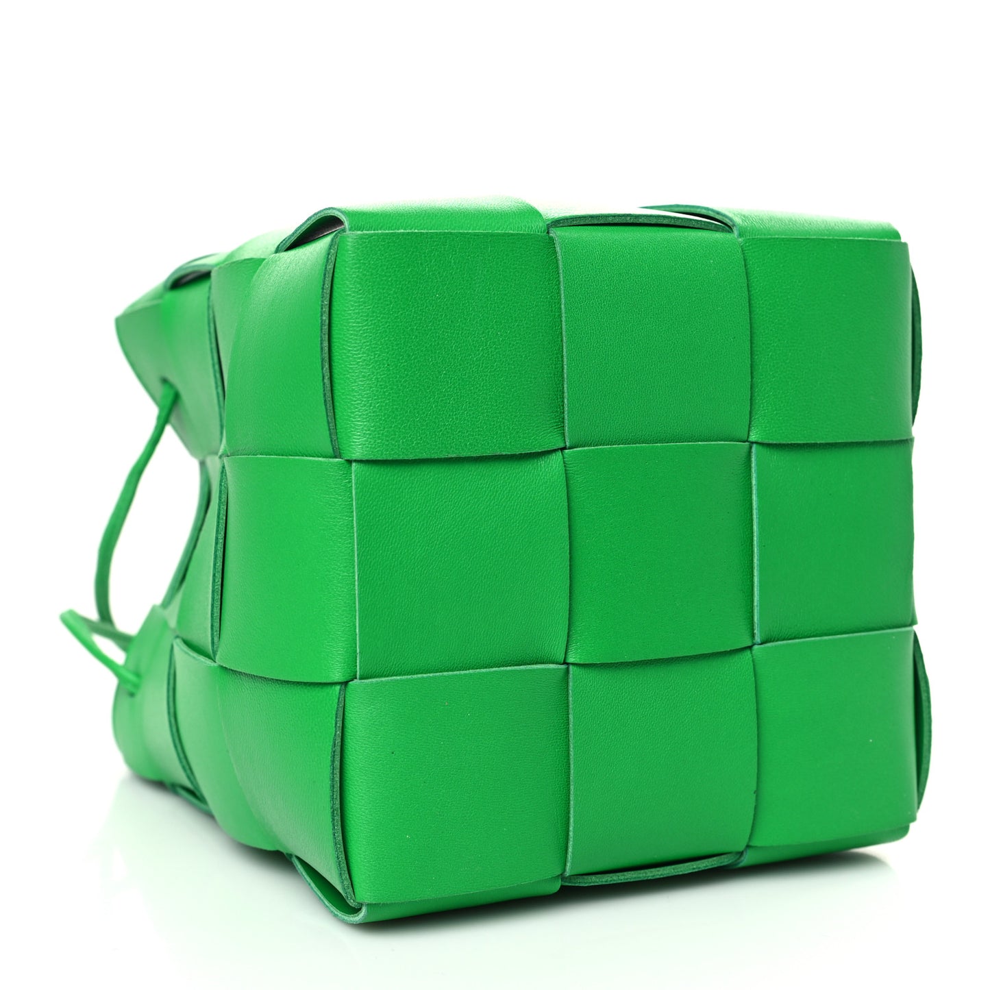 Nappa Maxi Intrecciato Small Cassette Bucket Bag Parakeet