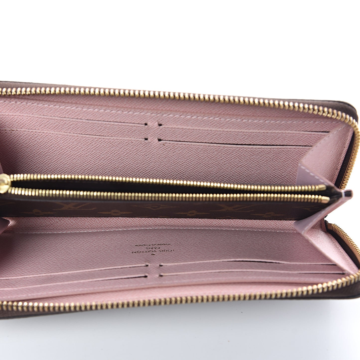 Monogram Clemence Wallet Rose Ballerine