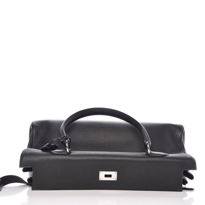 Hermes Taurillon Clemence Shoulder Kelly 40 Black 16 of 33