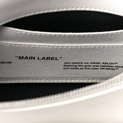 Off-White Saffiano Striped Diag Binder Flap Bag White Black 6 of 14