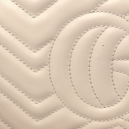 Gucci Calfskin Matelasse Small GG Marmont Chain Shoulder Bag White 12 of 12