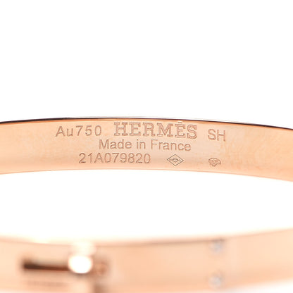 Hermes 18K Rose Gold Diamond PM Kelly Bracelet SH 4 of 5