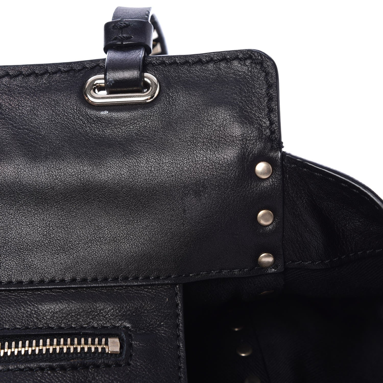 Valentino Garavani Vitello Small Rockstud Tote Black 7 of 9