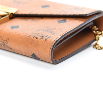 MCM Visetos Large Patricia Wallet On Chain Cognac 9 of 10