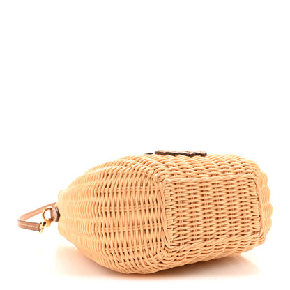 Miu Miu Wicker Wander Hobo Tan 4 of 10