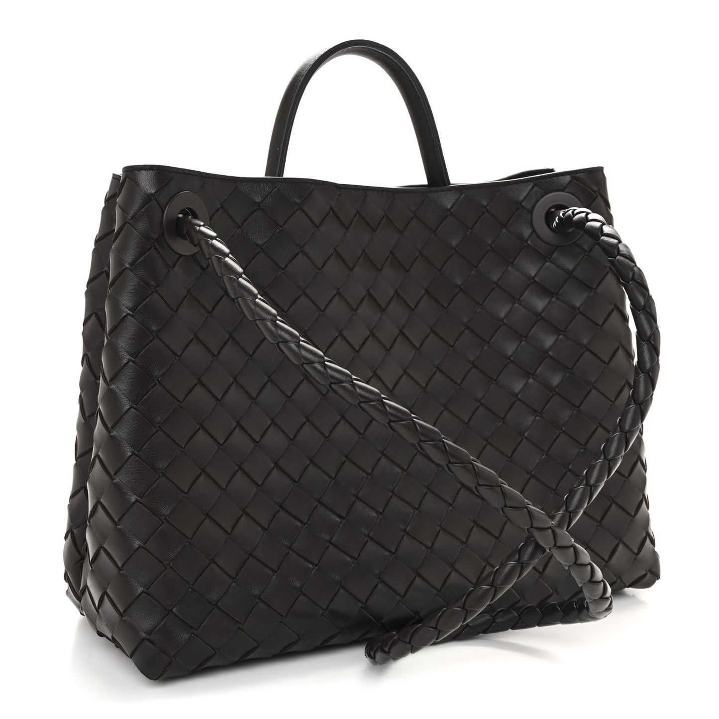 Nappa Intrecciato Medium Andiamo Shoulder Bag Fondant
