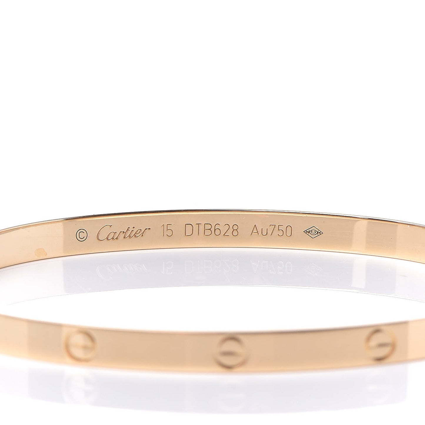 18K Yellow Gold Small LOVE Bracelet 15