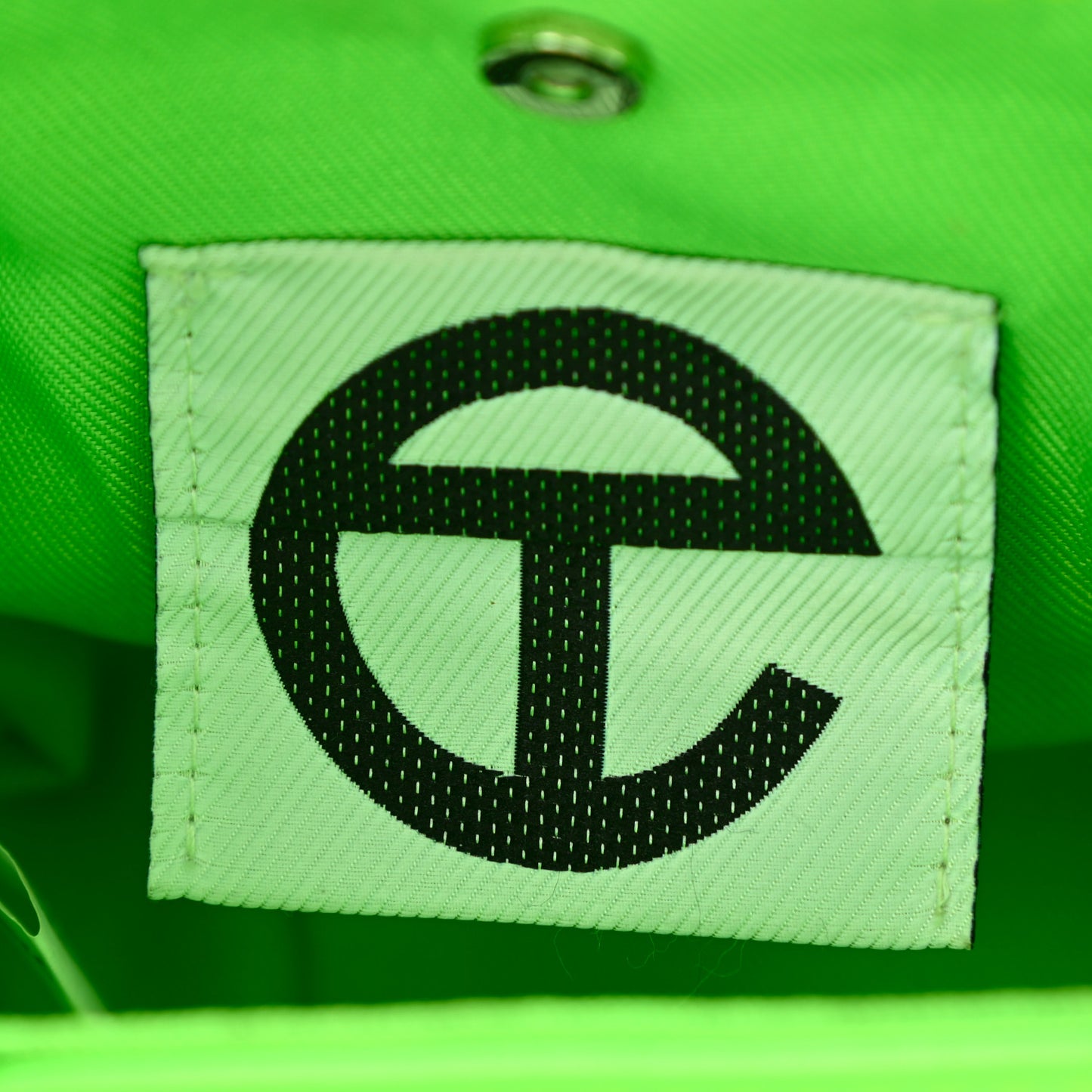 Vegan Leather Small Shopping Bag Highlighter Green