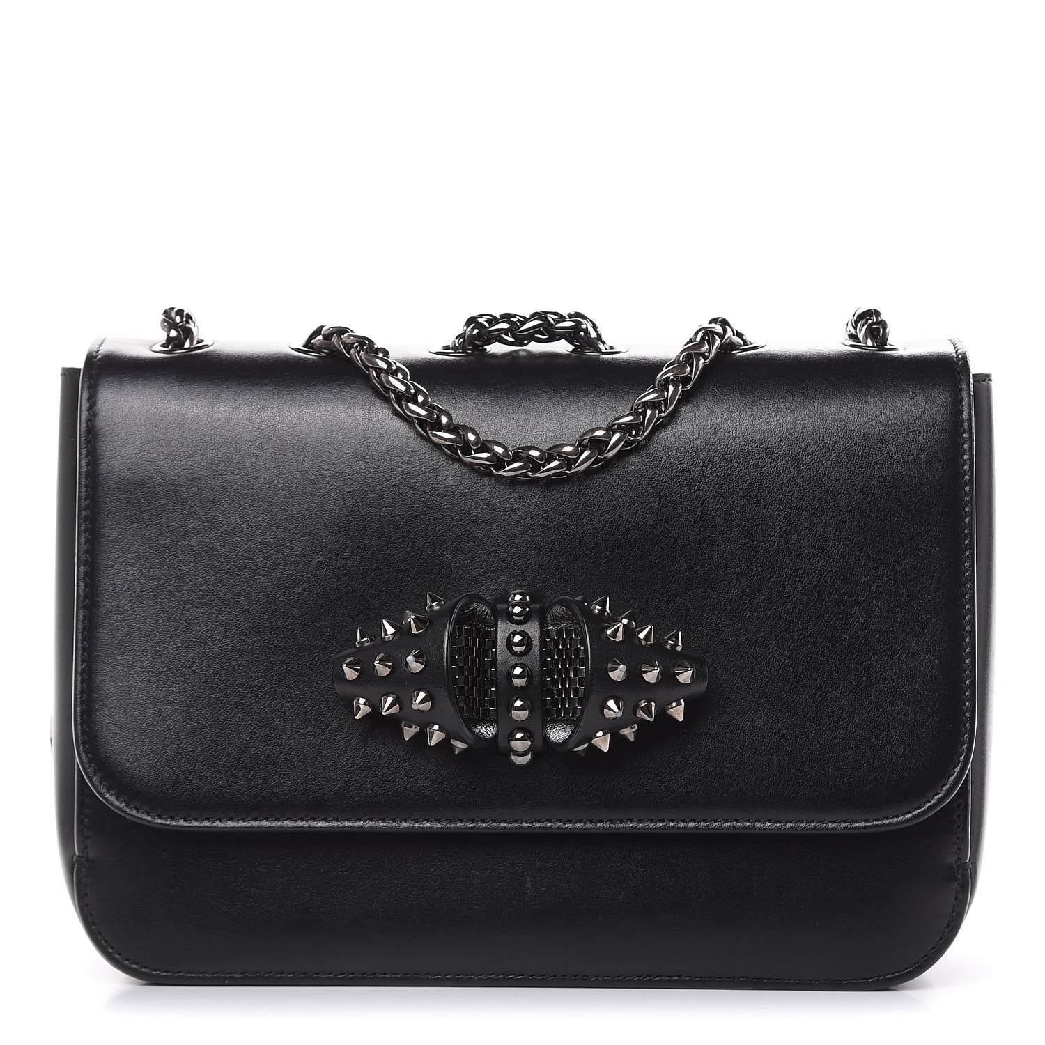 Christian Louboutin Calfskin Small Sweety Charity NV Shoulder Bag Black 1 of 15