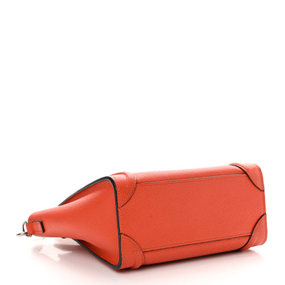 Celine Drummed Calfskin Nano Luggage Terracotta 4 of 13